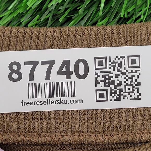 Vintage 90s Korman MOD Cable Sweater Medium 20x23 Crop Taupe - Picture 8 of 14